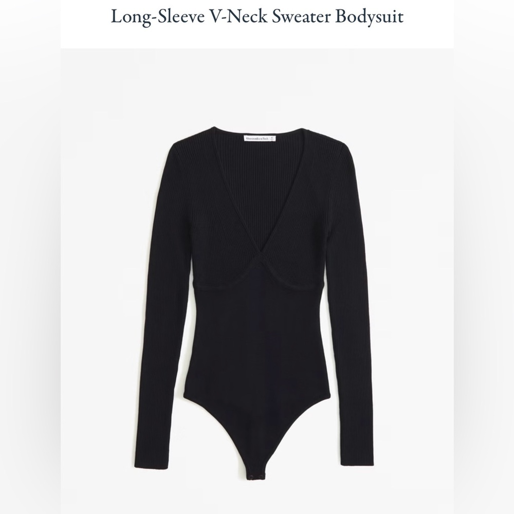 Long sleeve v-neck body suit sweater from Abercrombie & Fitch